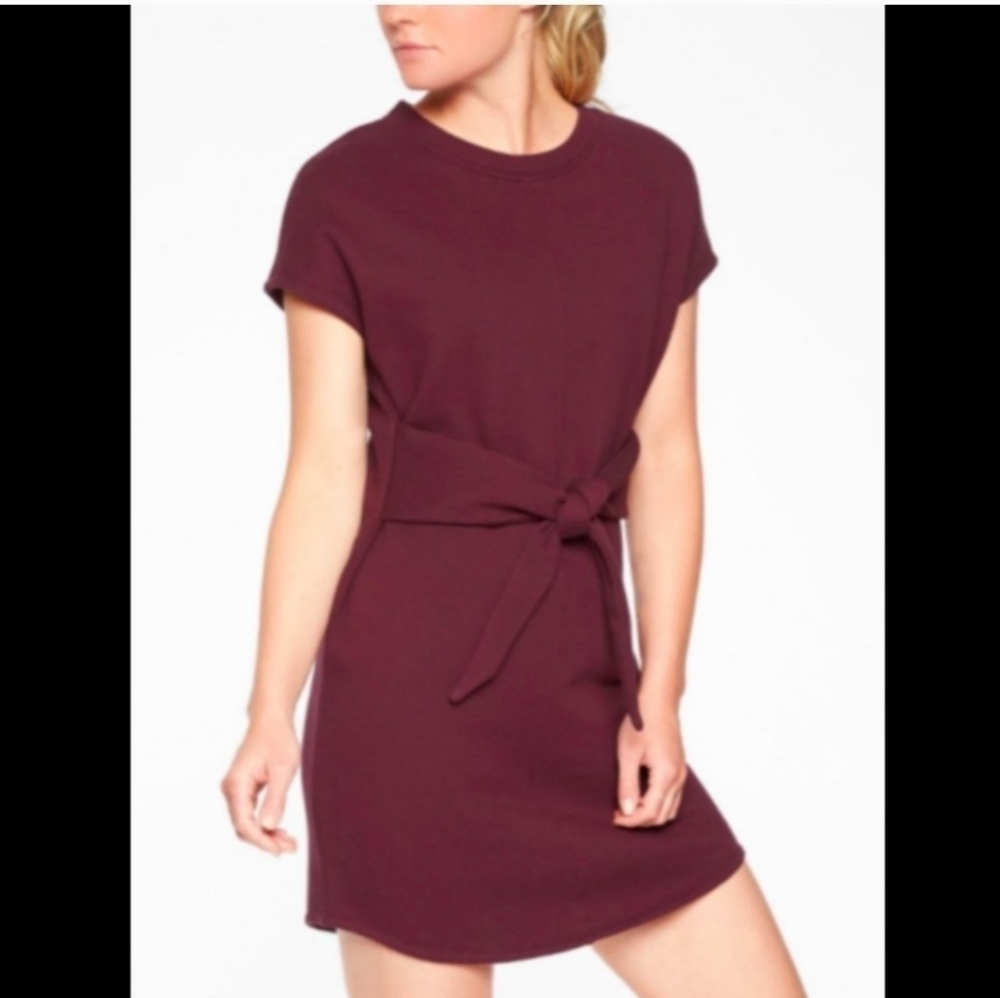 Athleta Embrace Front Tie Athletic Mini Dress